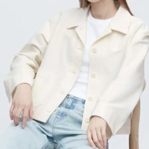 Uniqlo cream relaxed jacket